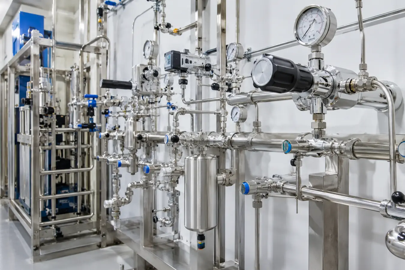 Industrial components associated with oxygen cleaning and decontamination
