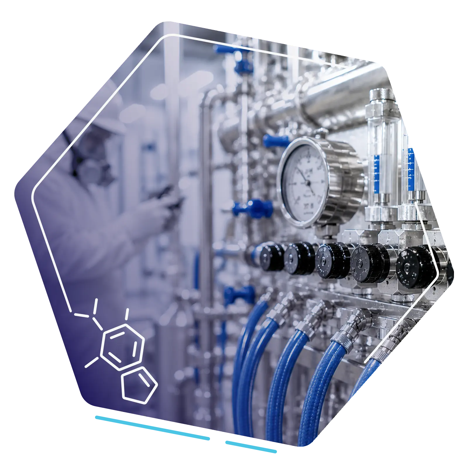 Composite showing contamination removal across industrial process equipment